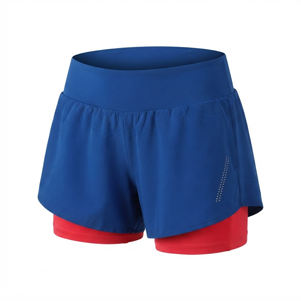 CRIVIT Women's Royal Blue 2-in-1 Layered Running Sports Shor