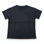Women's Charcoal V-Neck Relaxed Fit T-Shirt