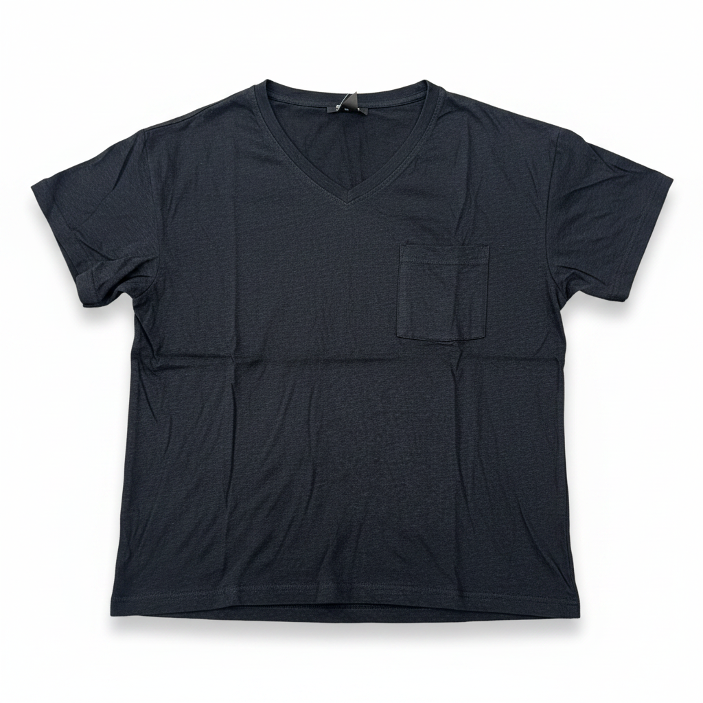 Women's Charcoal V-Neck Relaxed Fit T-Shirt