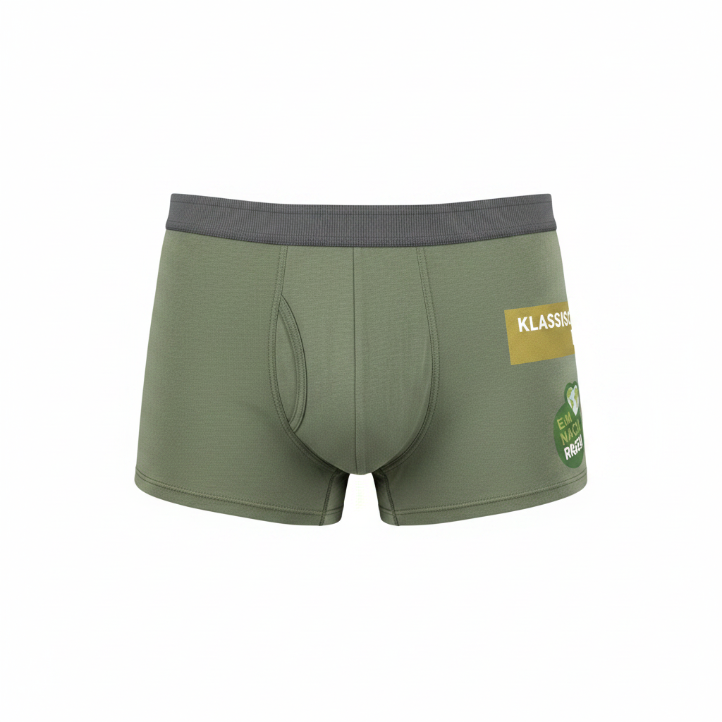 Livergy Men's Cotton Boxer Shorts in Olive Green