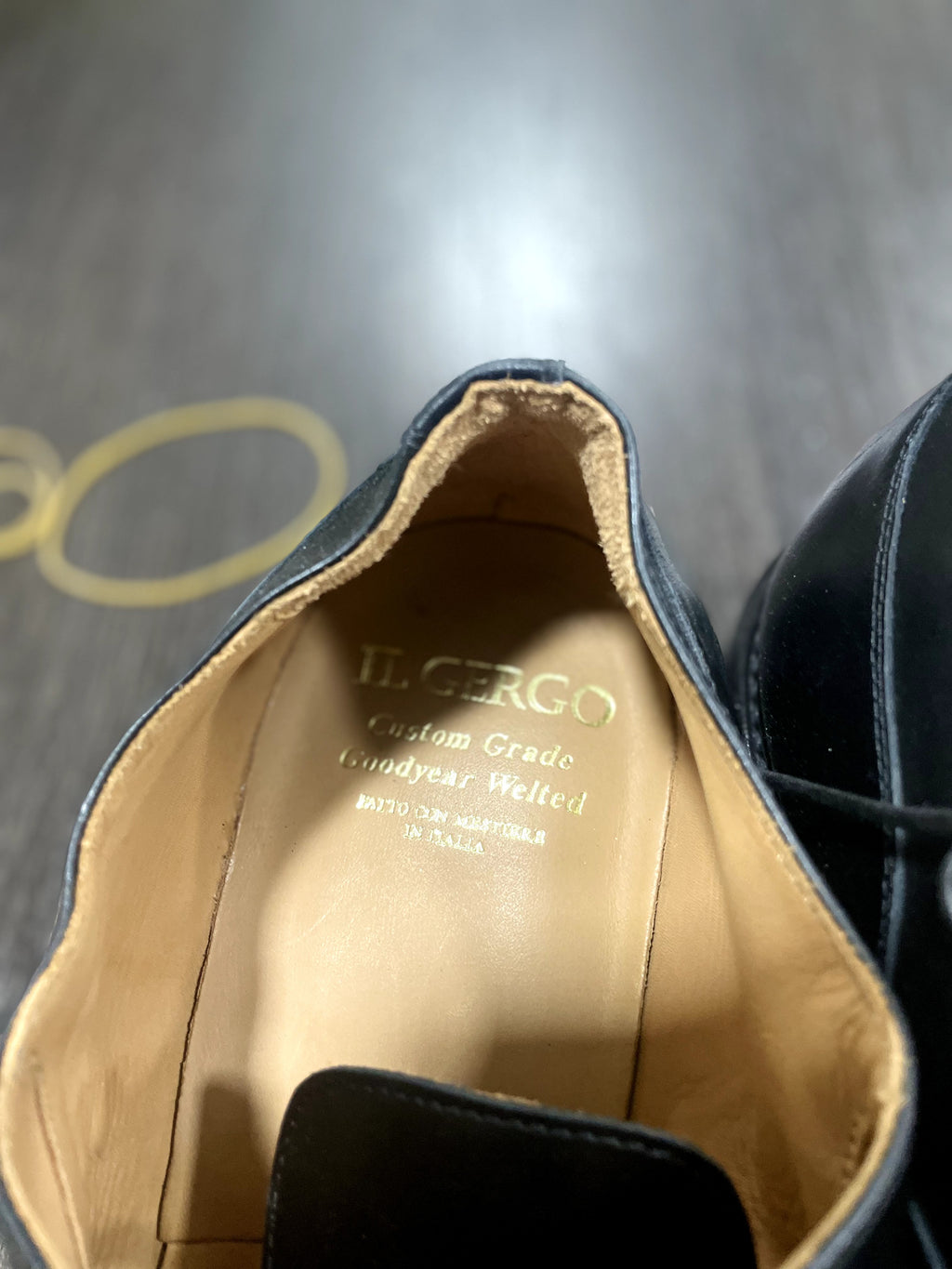 Men's Black Leather Cap-Toe Oxford Dress Shoes