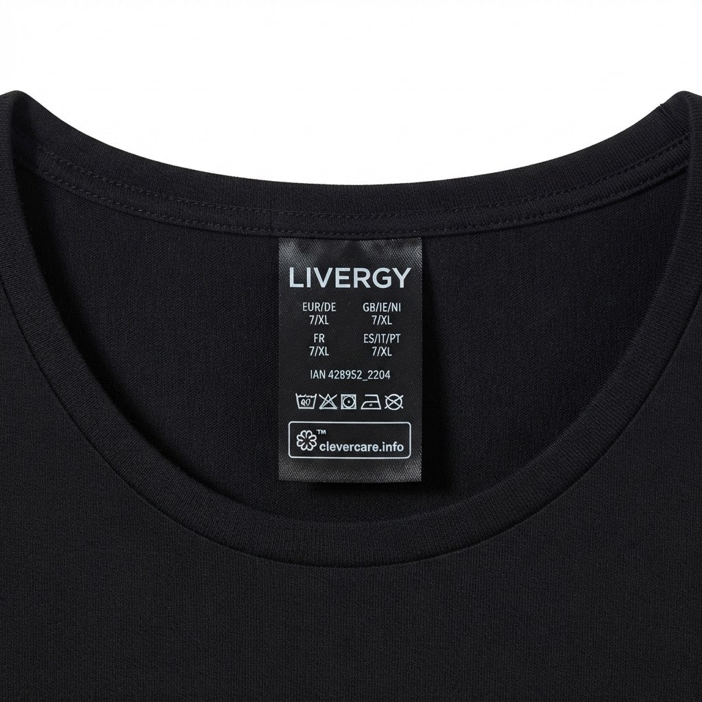 LIVERGY Men's Black Essential Round Neck Undershirt