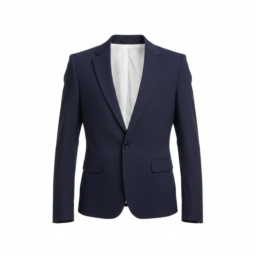 H&M Women's Navy Blue Tailored Single-Button Blazer