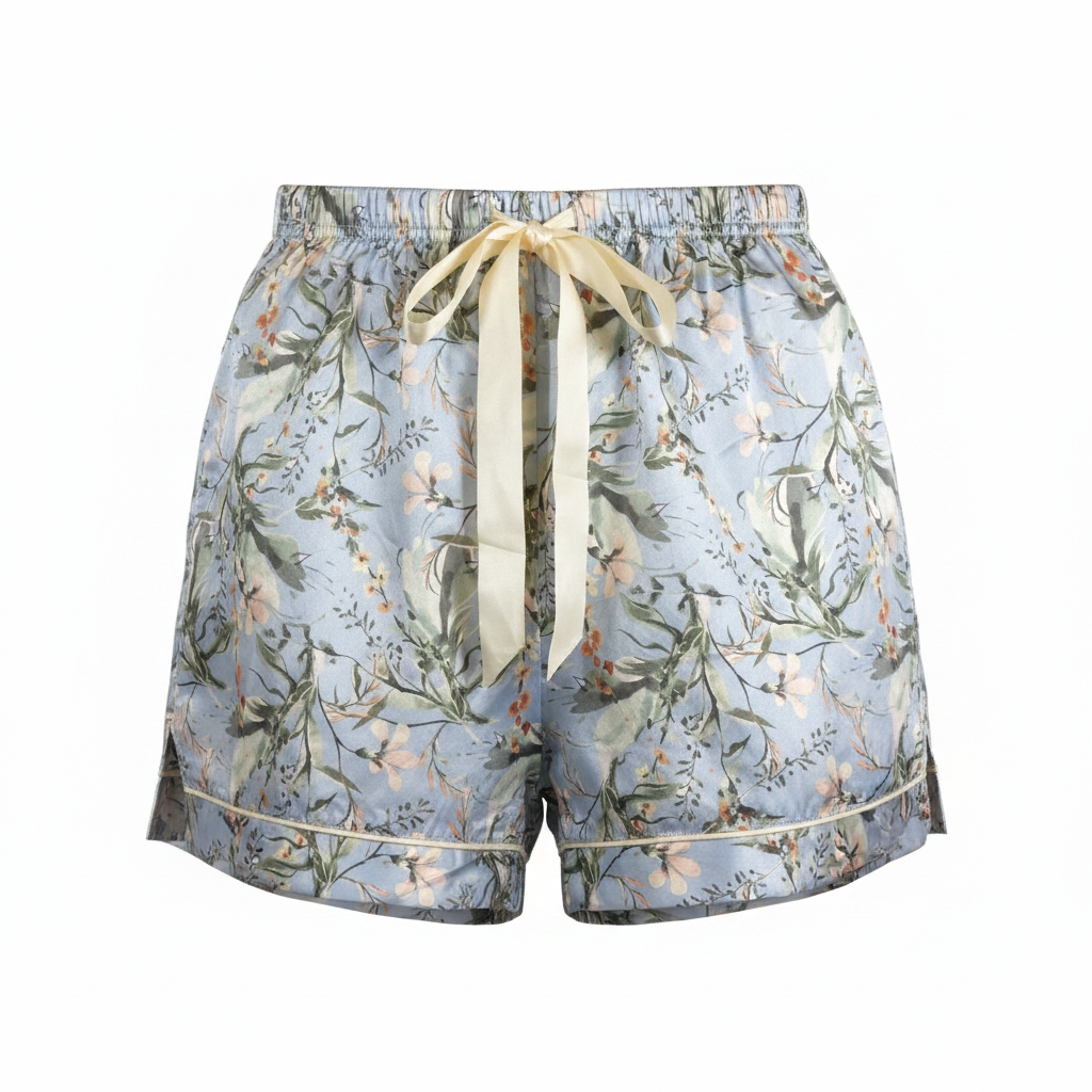 Women's Distressed Blue Denim Shorts - Premium