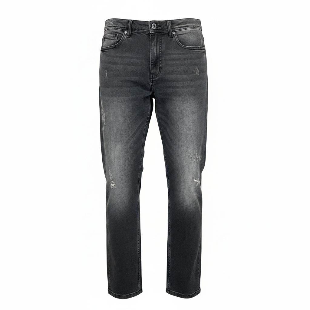 Livergy Men's Slim Fit Washed Black Denim Jeans