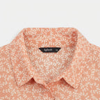 Splash Women's Peach Floral Long-Sleeve Button-Down Blouse