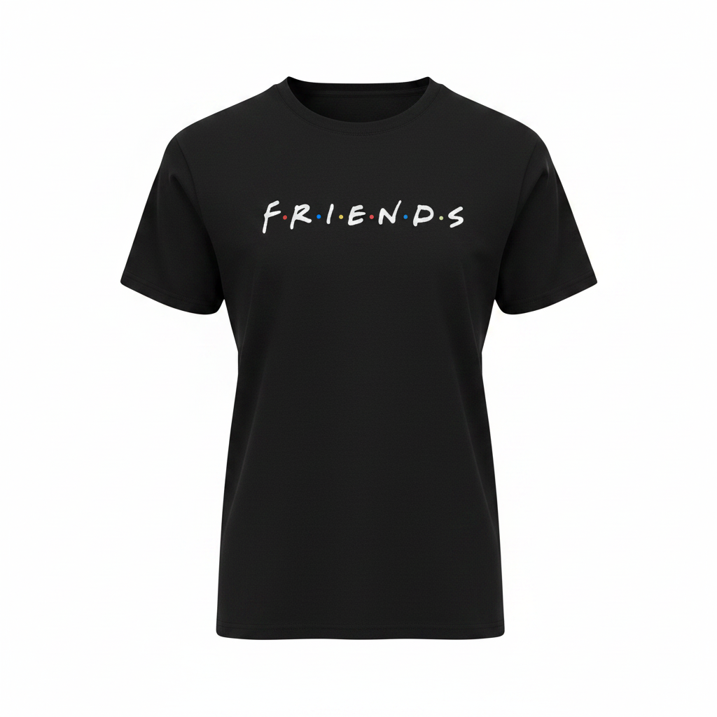 Friends TV Show Women's Logo Graphic White Cotton T-Shirt