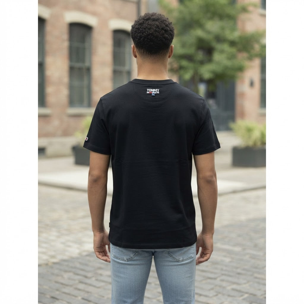 Tommy Jeans Black Tommy Jeans Logo Crew-Neck T-Shirt XXL