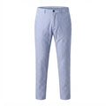 Women's Light Blue Pinstripe Tailored Trousers
