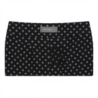 Women's Black and black Geometric Print Slim-Fit Trousers