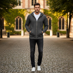 Parkside Performance Men's Grey Full-Zip Textured Hoodie XL