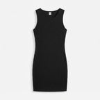 SHEIN Teen Black Ribbed Sleeveless Bodycon Mini Dress for Te