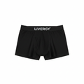 LIVERGY Men's Organic Cotton Boxers - 3 Pack Black Size L