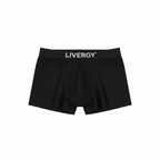 LIVERGY Men's Organic Cotton Boxers - 3 Pack Black Size L