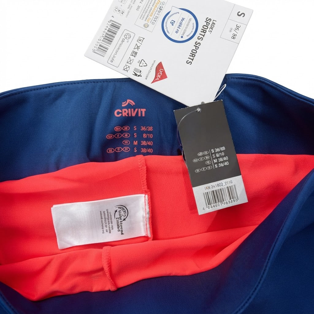 CRIVIT Women's Royal Blue 2-in-1 Layered Running Sports Shor
