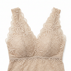Premium Women's Beige Floral Lace V-Neck Camisole Tank