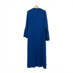 Women's Royal Blue Bell Sleeve Floor-Length Abaya