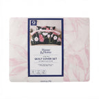 House & Home Unisex Cream Floral Reversible Cotton Queen Duv
