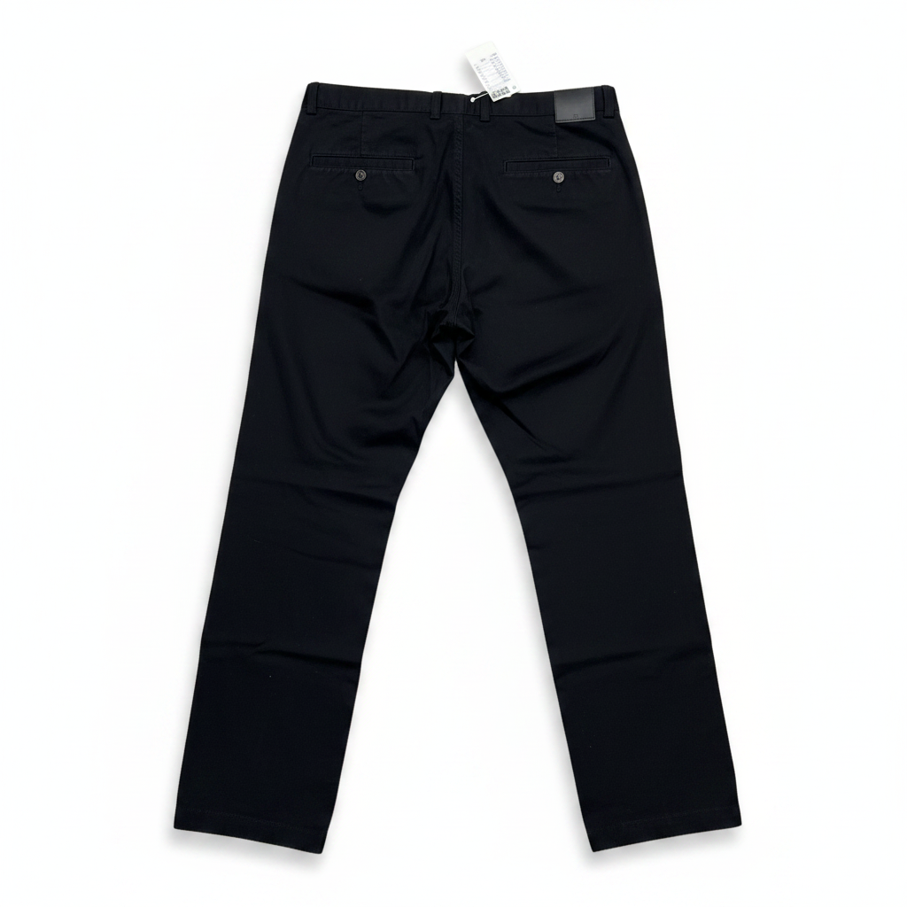 H&M Men's Classic Black Straight-Leg Chino Trousers