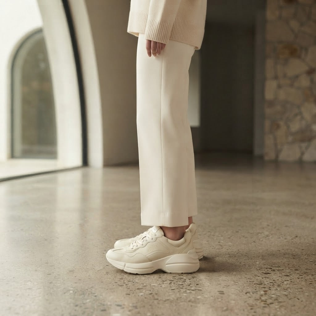 GUCCI Gucci Ivory Leather Chunky Low-Top Sneakers