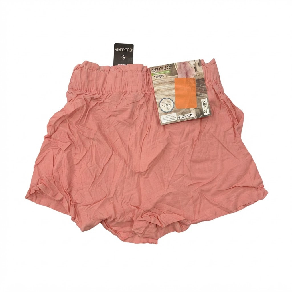 Women's Peach Ruffled Drawstring Summer Shorts