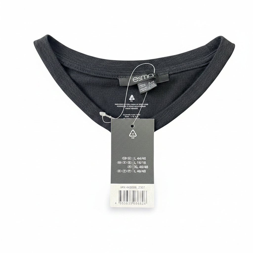 Women's Charcoal Black V-Neck Relaxed T-Shirt