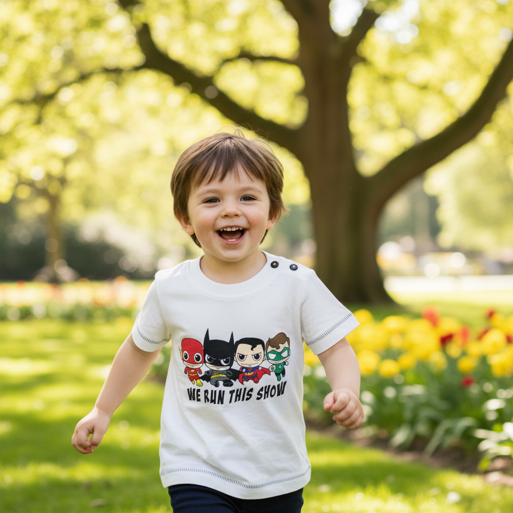 BATMAN Kids' White Superhero Graphic T-Shirt