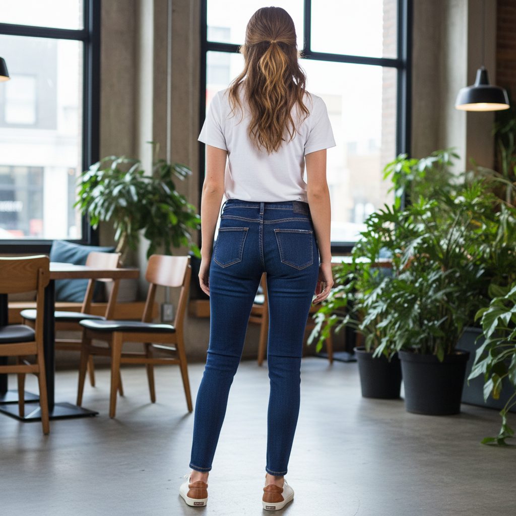 Women's Dark Wash Flared American Eagle Denim Jeans