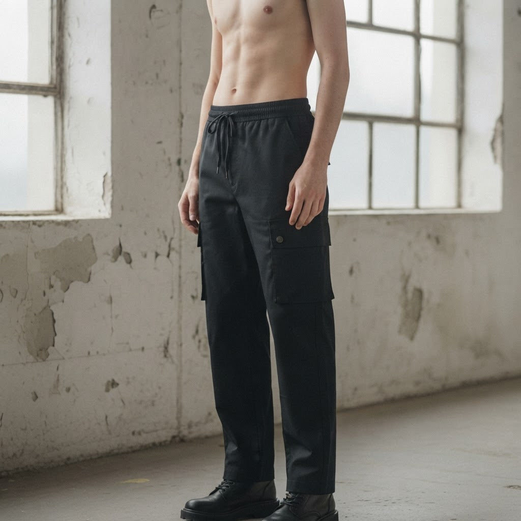 represent Black Relaxed Fit Multi-Pocket Cargo Trousers