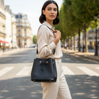 LOUIS VUITTON Women's Black Embossed Drawstring Bucket Bag
