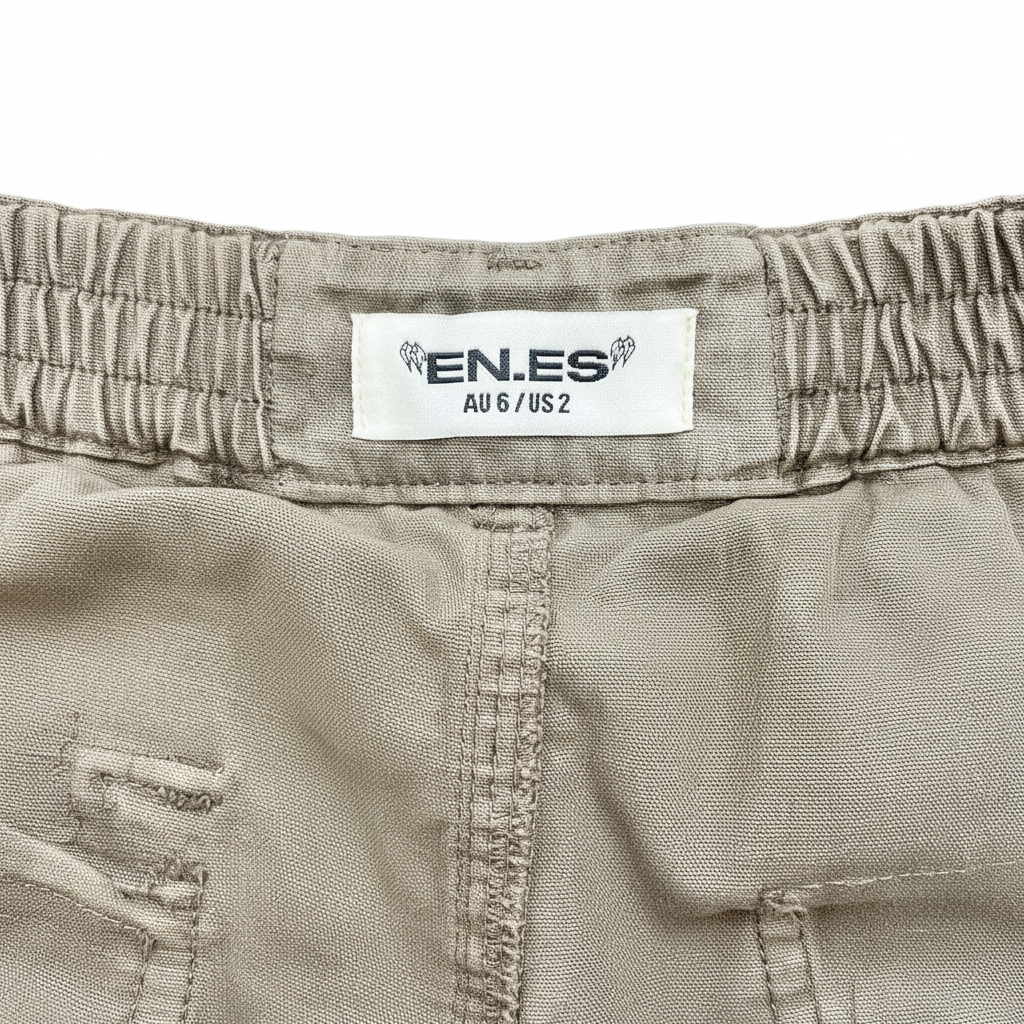 EN.ES Women's Olive Green Cargo Jogger Pants - Size US 2