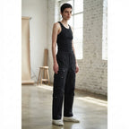 represent Black Wide Leg Cargo Trousers with Multi-Pocket Ut