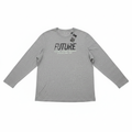 Livergy Men's Grey Future Graphic Long Sleeve T-Shirt