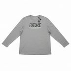 Livergy Men's Grey Future Graphic Long Sleeve T-Shirt