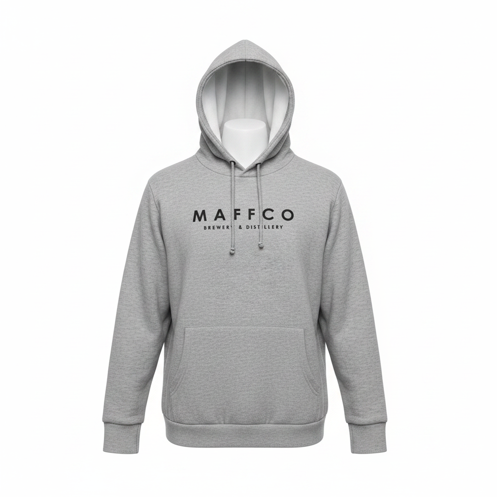 Maffco Brewery & Distillery Grey Marle Fleece Hoodie