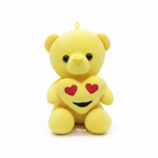 Bright Yellow Heart Emoji Plush Teddy Bear