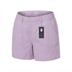 Women's Lavender Elasticated Waist Casual Shorts