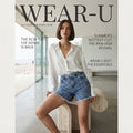 esmara Blue Acid Wash Denim Shorts with Fringed Hem