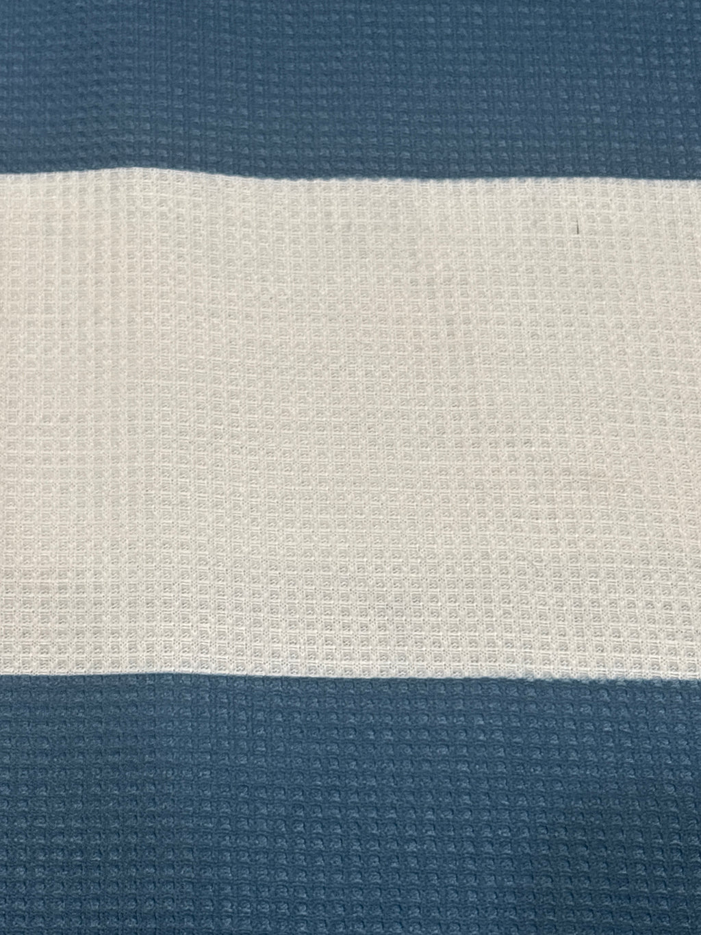 Lacoste Men's Blue & White Striped Waffle Knit Polo Shirt