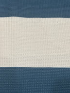 Lacoste Men's Blue & White Striped Waffle Knit Polo Shirt