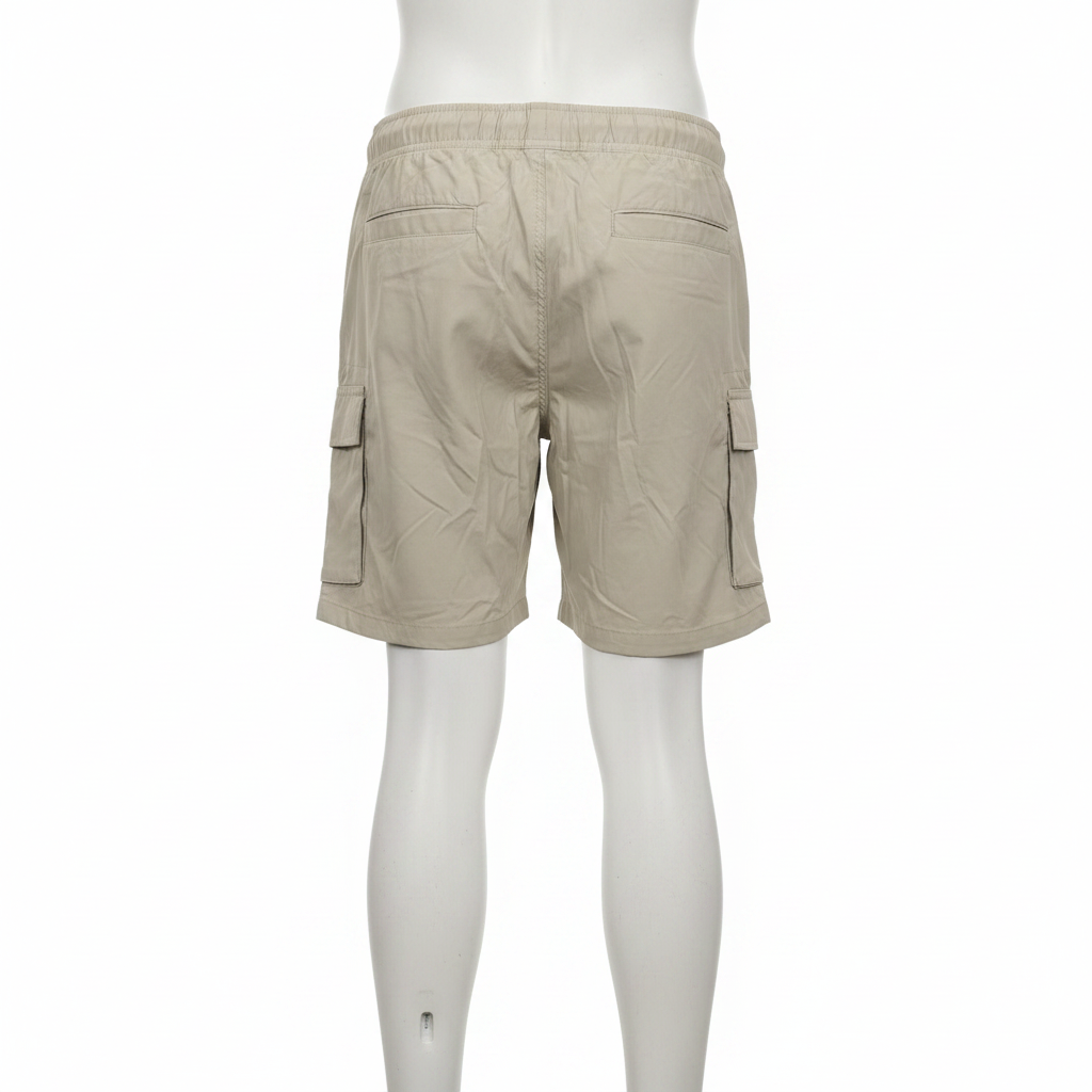 Livergy Men's Khaki Cargo Shorts with Elastic Waist