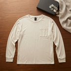 Emery Rose Oatmeal Relaxed Long-Sleeve T-Shirt with Chest Po