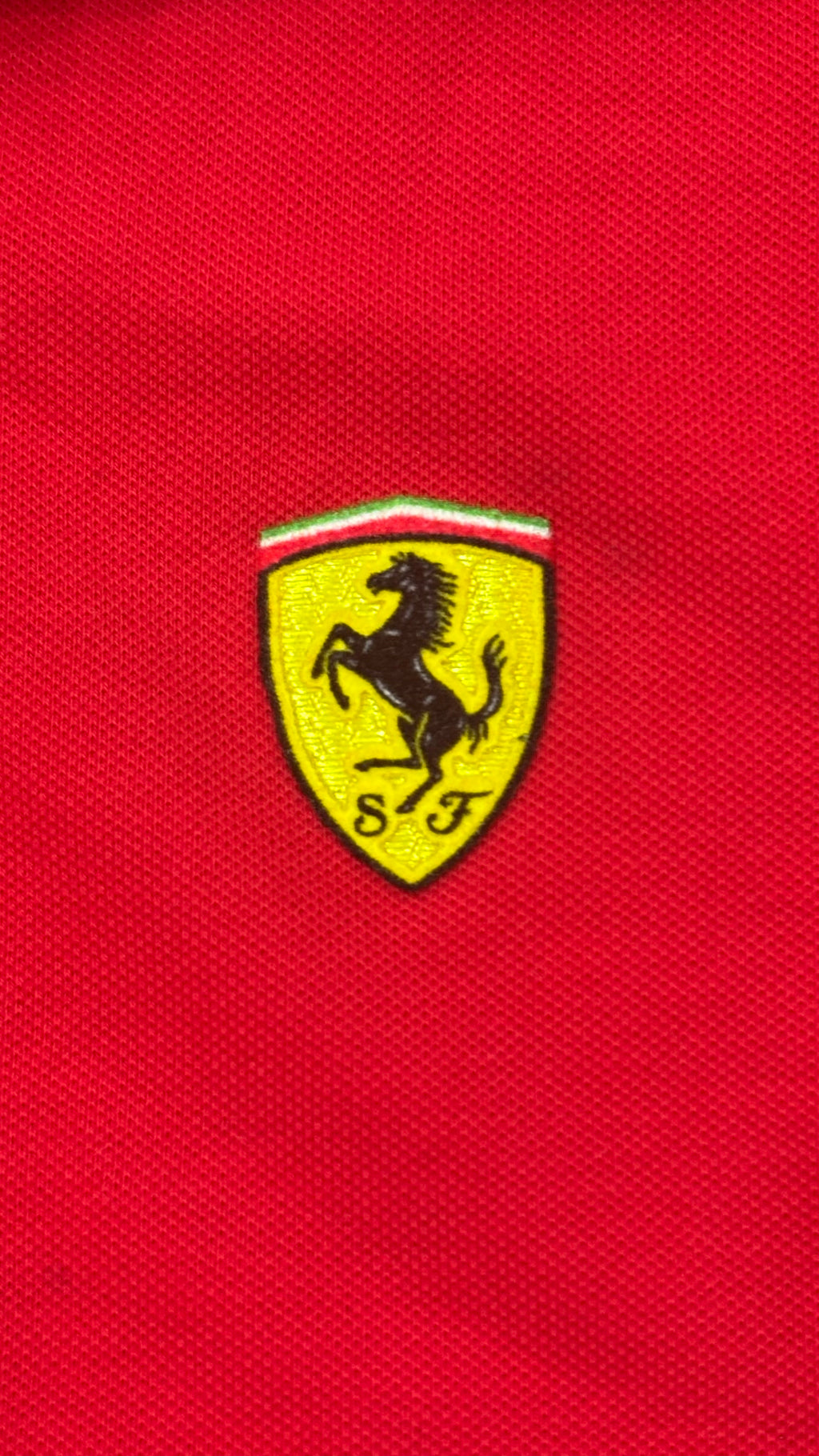 Ferrari Women's Red Piqué Short Sleeve Polo Shirt