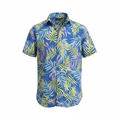 Primark Boys Blue Tropical Palm Leaf Short Sleeve Shirt