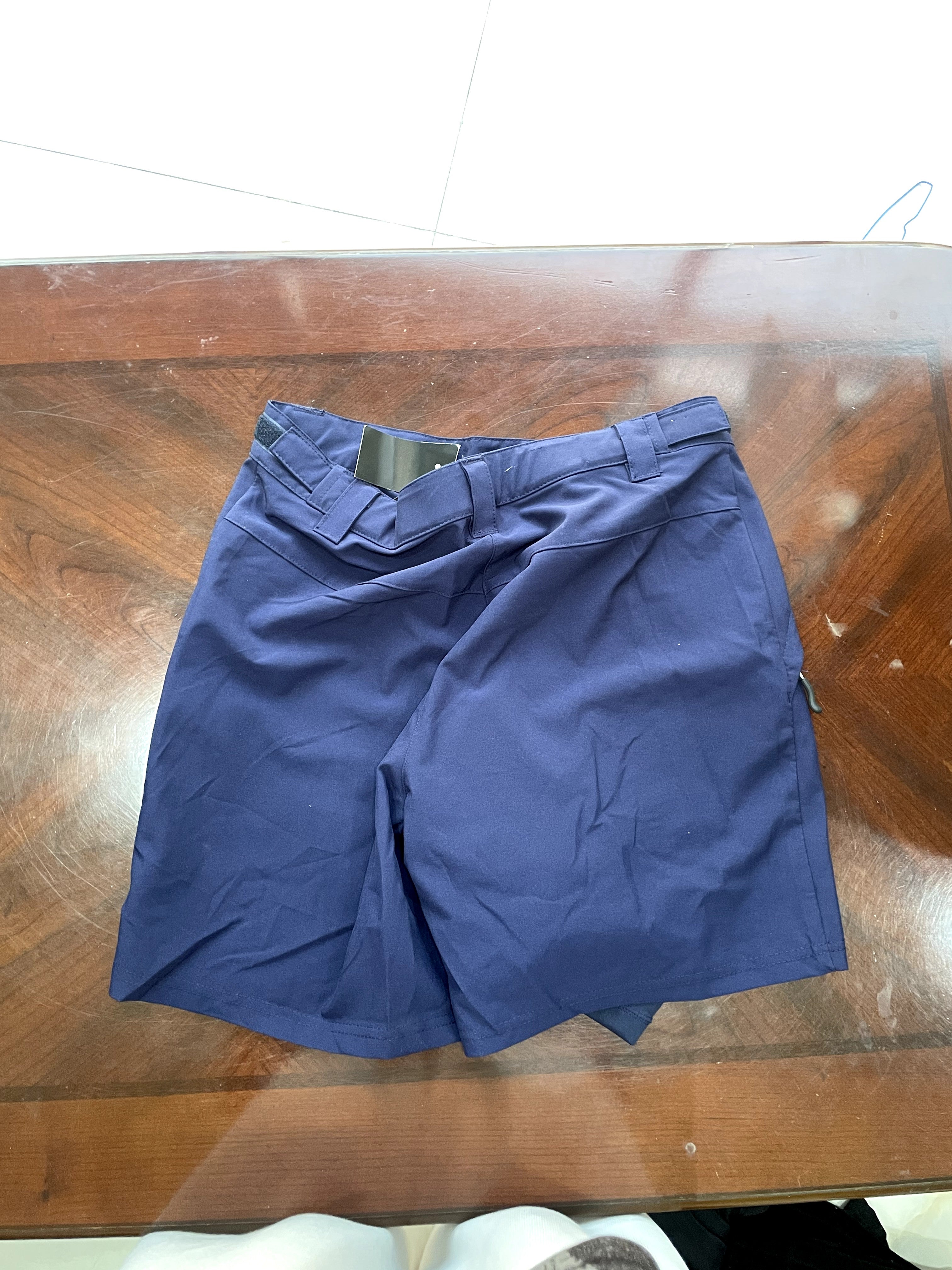 Navy Blue Performance Hiking Shorts with Adjustable Waist