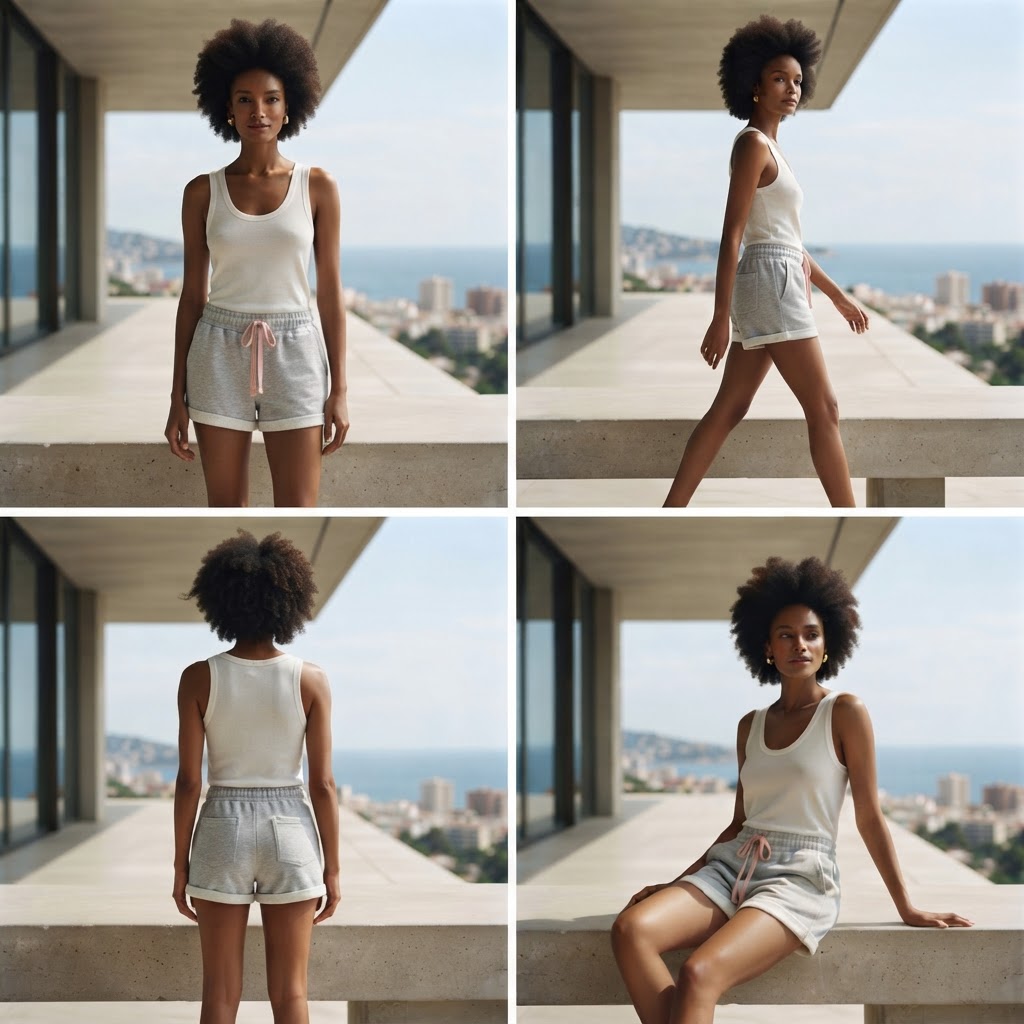 Heather Grey Lounge Shorts with Pink Drawstring