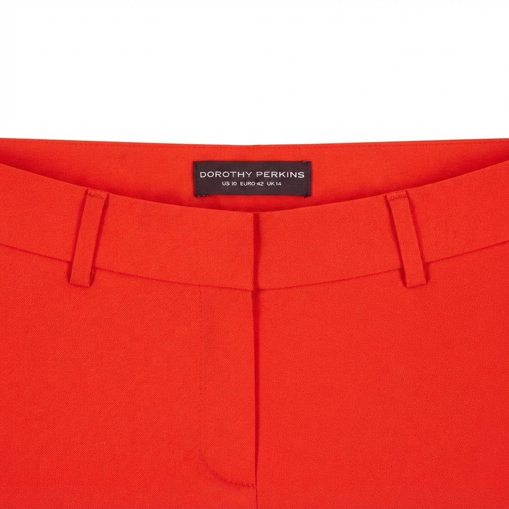 DOROTHY PERKINS Women's red Red Slim-Fit Tailored Trousers