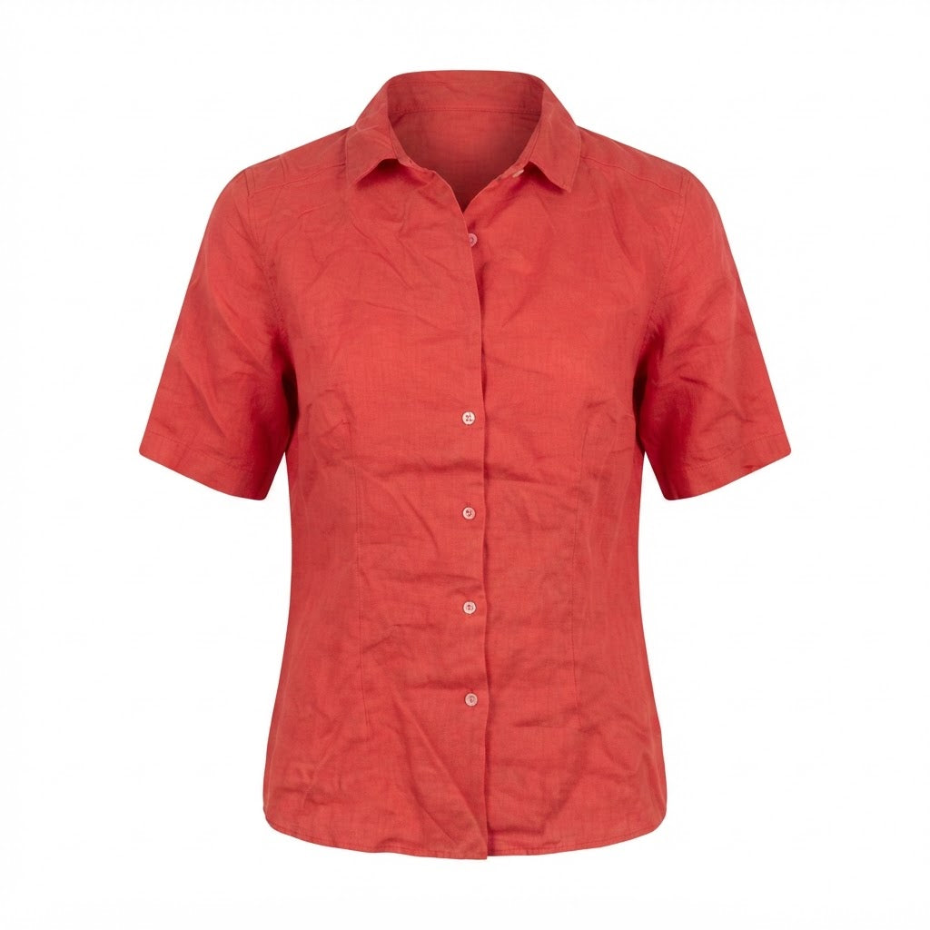 Burberrys Women's Coral coral Linen Button-Down Shirt