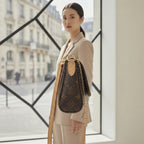 LOUIS VUITTON PARIS Brown Monogram Coated Canvas Crossbody B