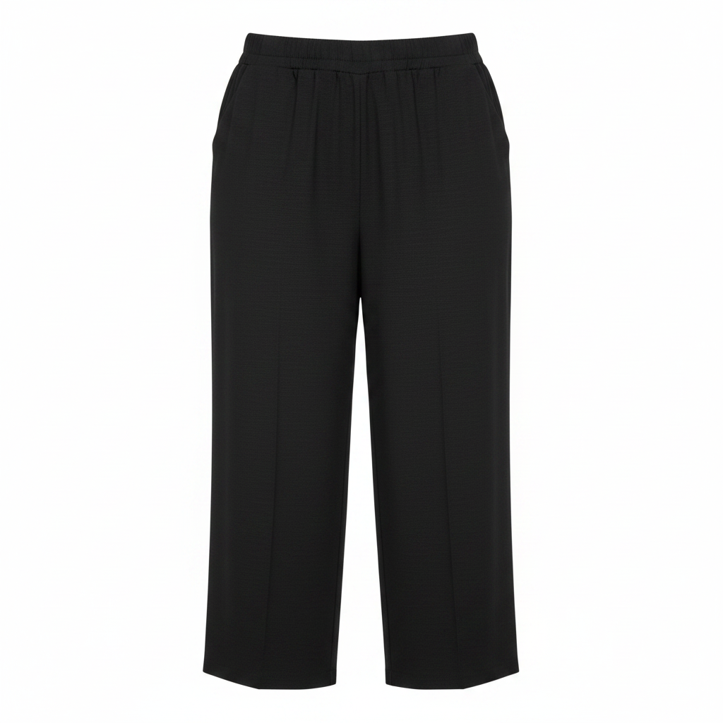 Esmara Women's XXL Black EcoVero Viscose Wide Leg Culottes